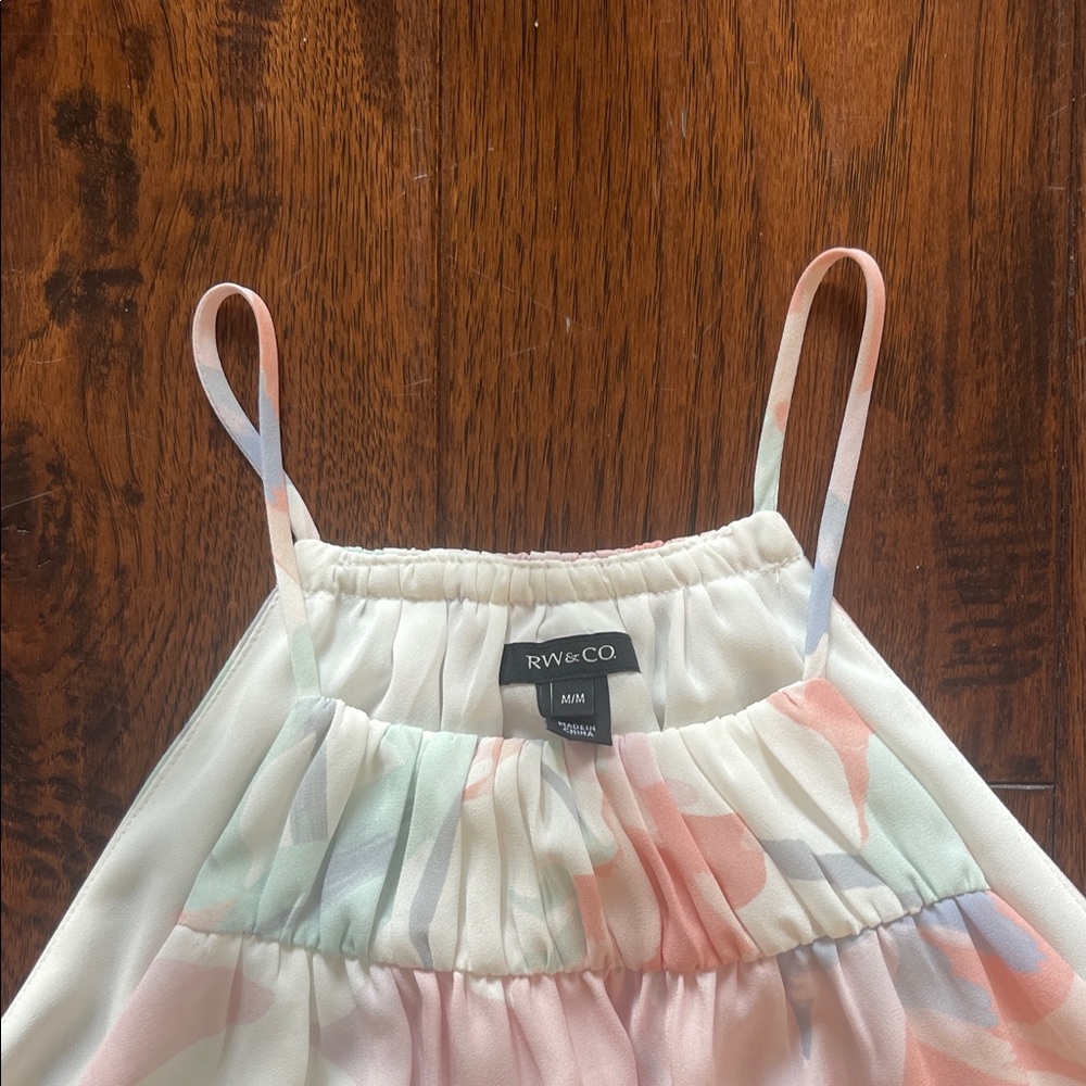 RW&C0. Floral Pastel Halter Top - Picture 2 of 3